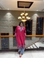 Shaam-e-Bahar – Hand-Embroidered Woollen Kashmiri Phiran - Image 2